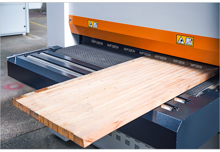 Solid wood panel combinate wide belt planer sander machine for woodworking