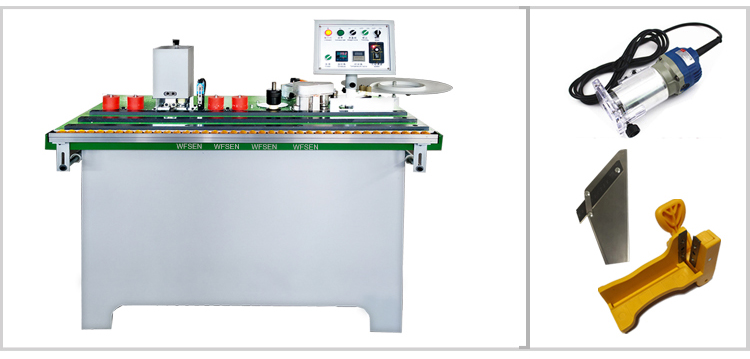 PVC Hand Small Mini Double Curve Manual Edge Banding Machine With Trimming