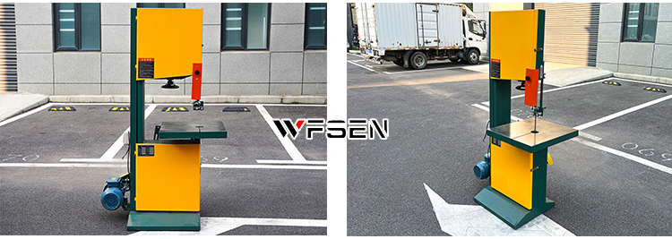 WFSEN vertical woodworking band saw wood log cutting vertical band saw machine