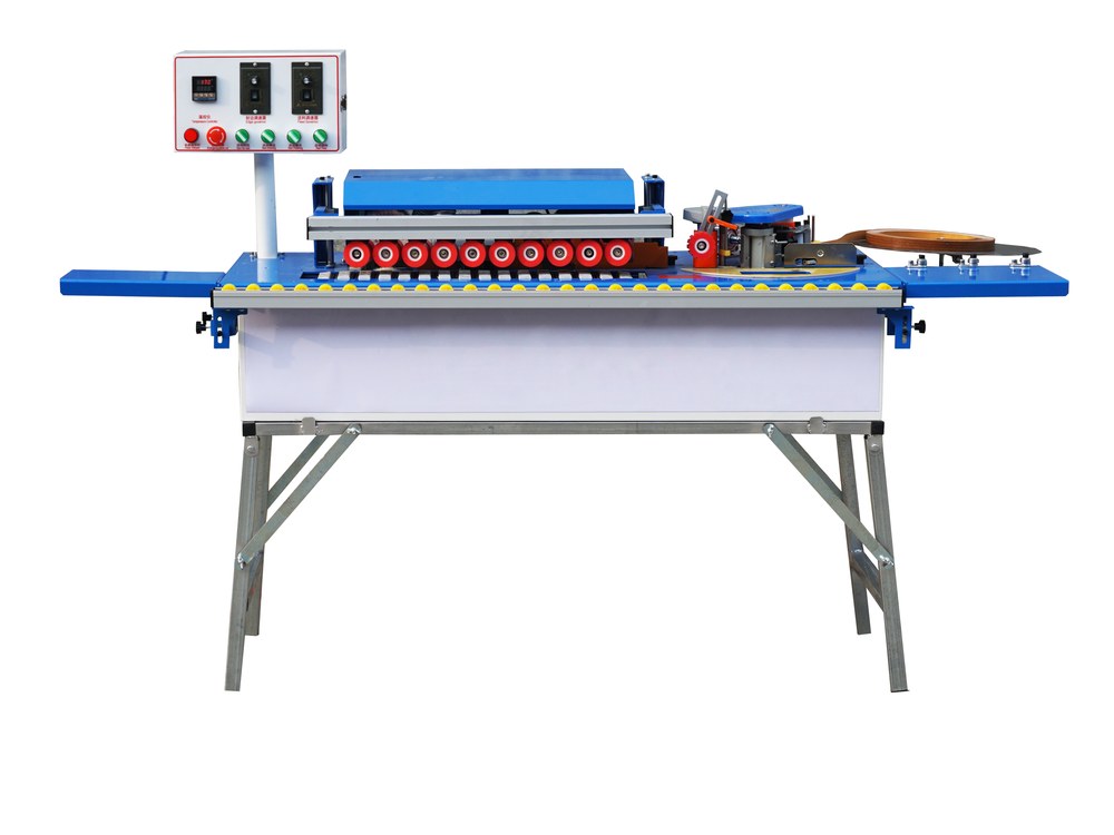 WFSEN MF202 compact straight-line edge banding machine with folding stand