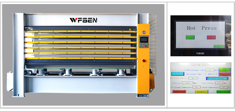 WFSEN 5 Layers Laminator Wood Hot Press Machine For Plywood